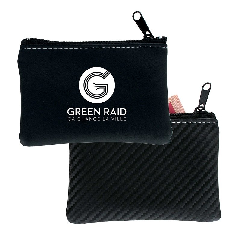 PORTE MONNAIE A FERMETURE ZIP EN PVC
