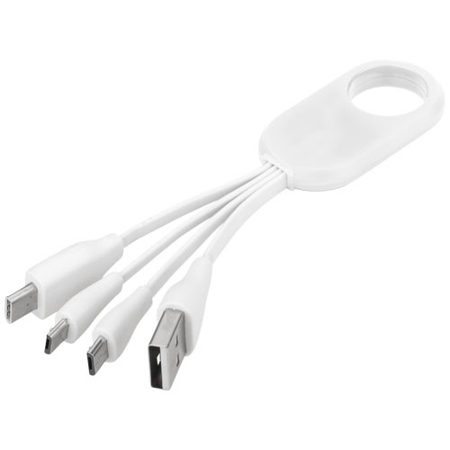 Cble USB multi-ports 4 en 1 personnalisable