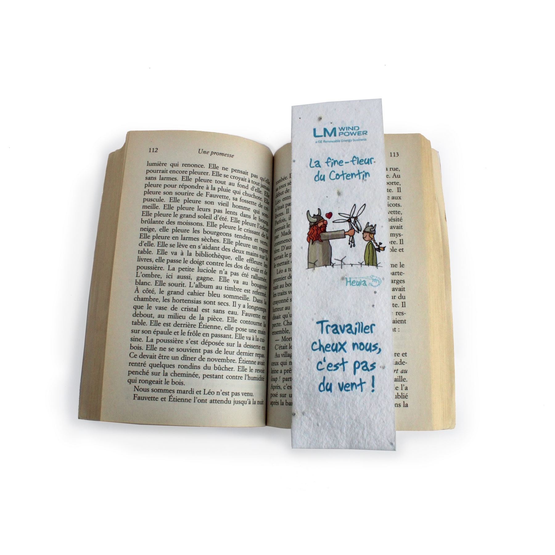 Marque-page papier graines