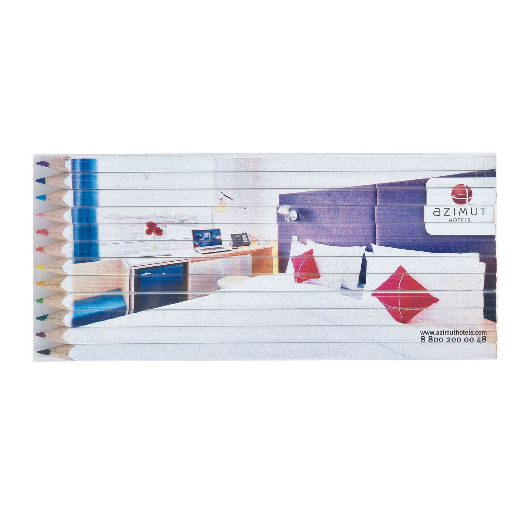 SET QUADRI 12 COUL 17,6 cm(+Quadri recto-verso sur les 12 crayons (16,4 x 7,88 cm))