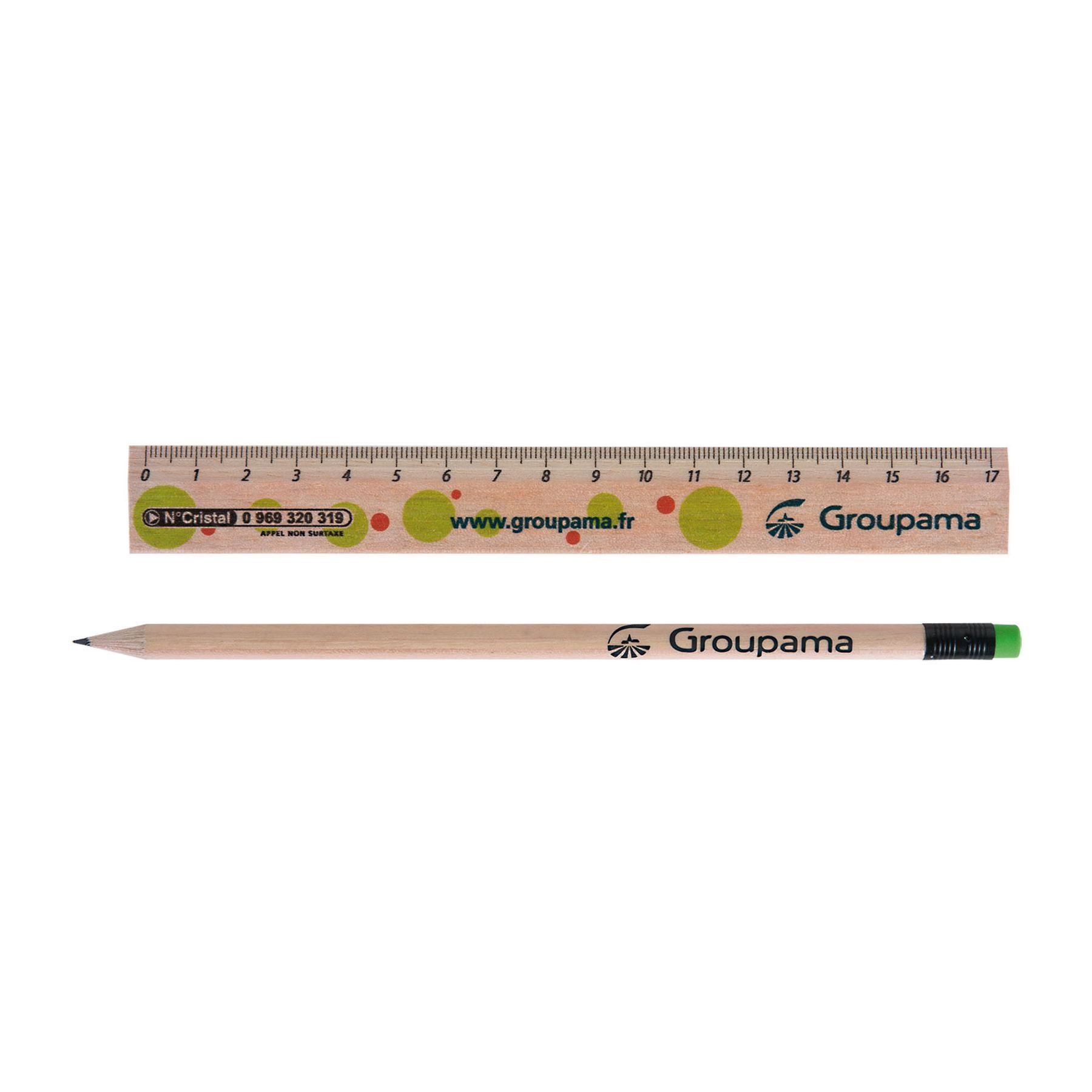 Kit Eco Comprenant 1 Regle Bois Eco 17 Cm