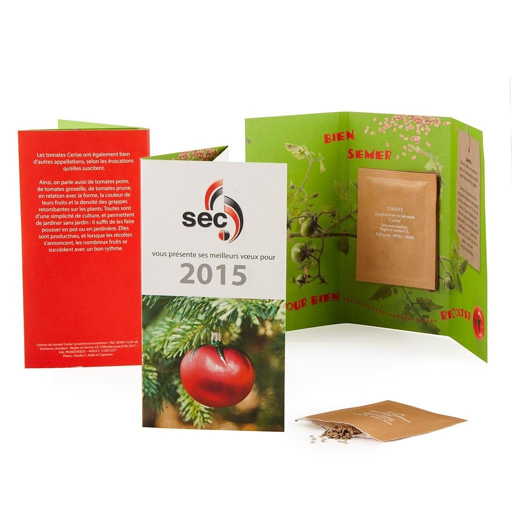 CARTE ÉCOLO 3 VOLETS AVEC SACHET DE GRAINES