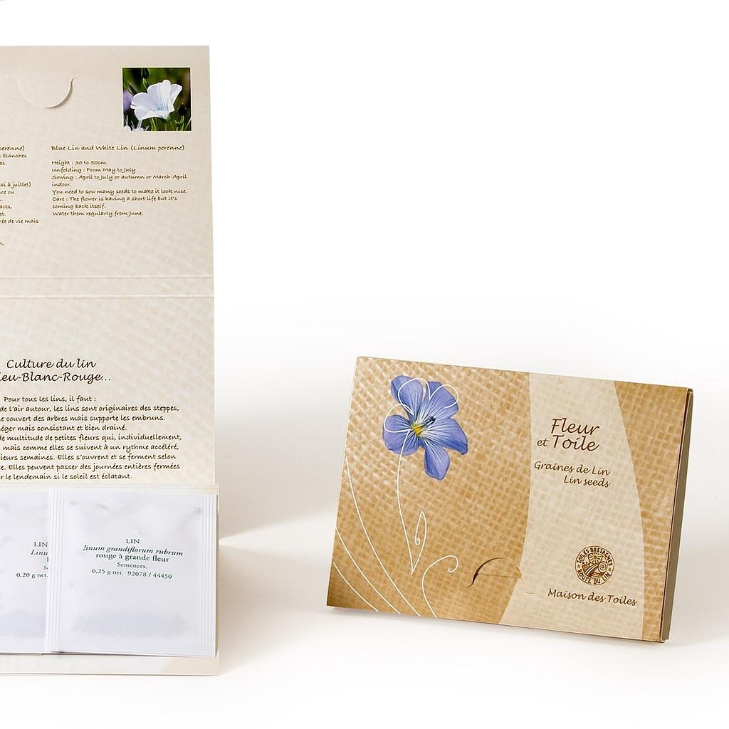 CARTE PERSONNALISÉE 4 VOLETS AVEC 3 SACHET DE GRAINES