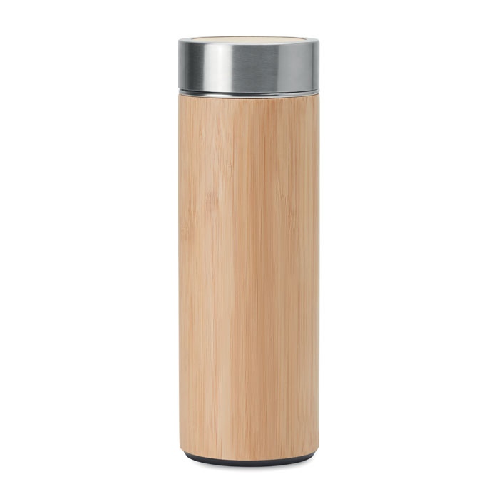 Gourde  double paroi de 400 ml personnalisable en bambou