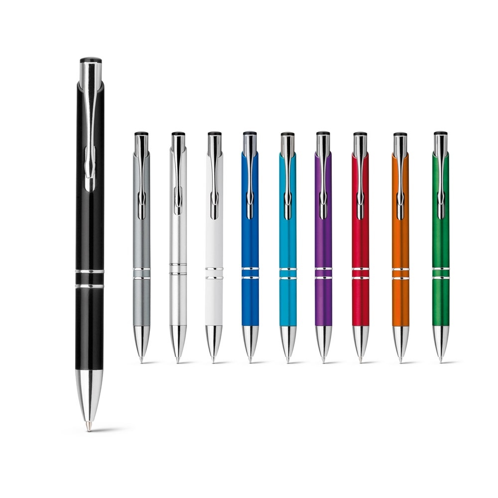 BETA PLASTIC. Stylo à bille avec clip en métal