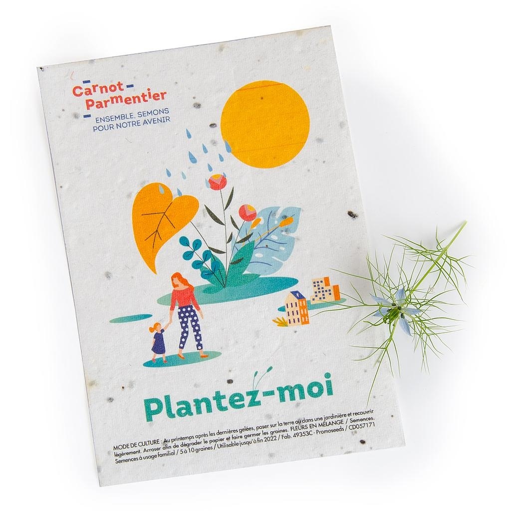 CARTE GRAINES À PLANTER A5 - 225 g Recto