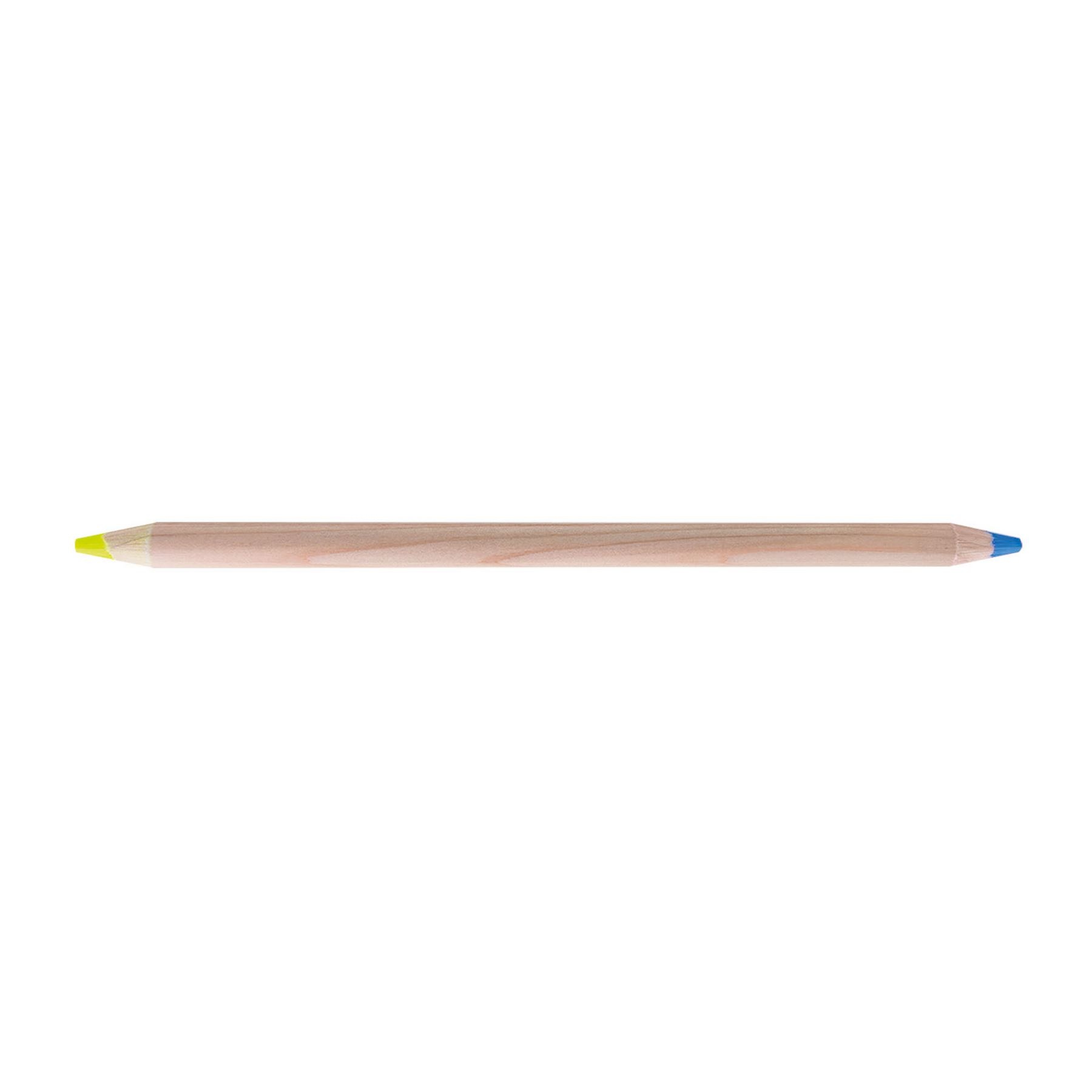Crayon Bi-Coul P Nat Fluo 17,6 Cm Jau