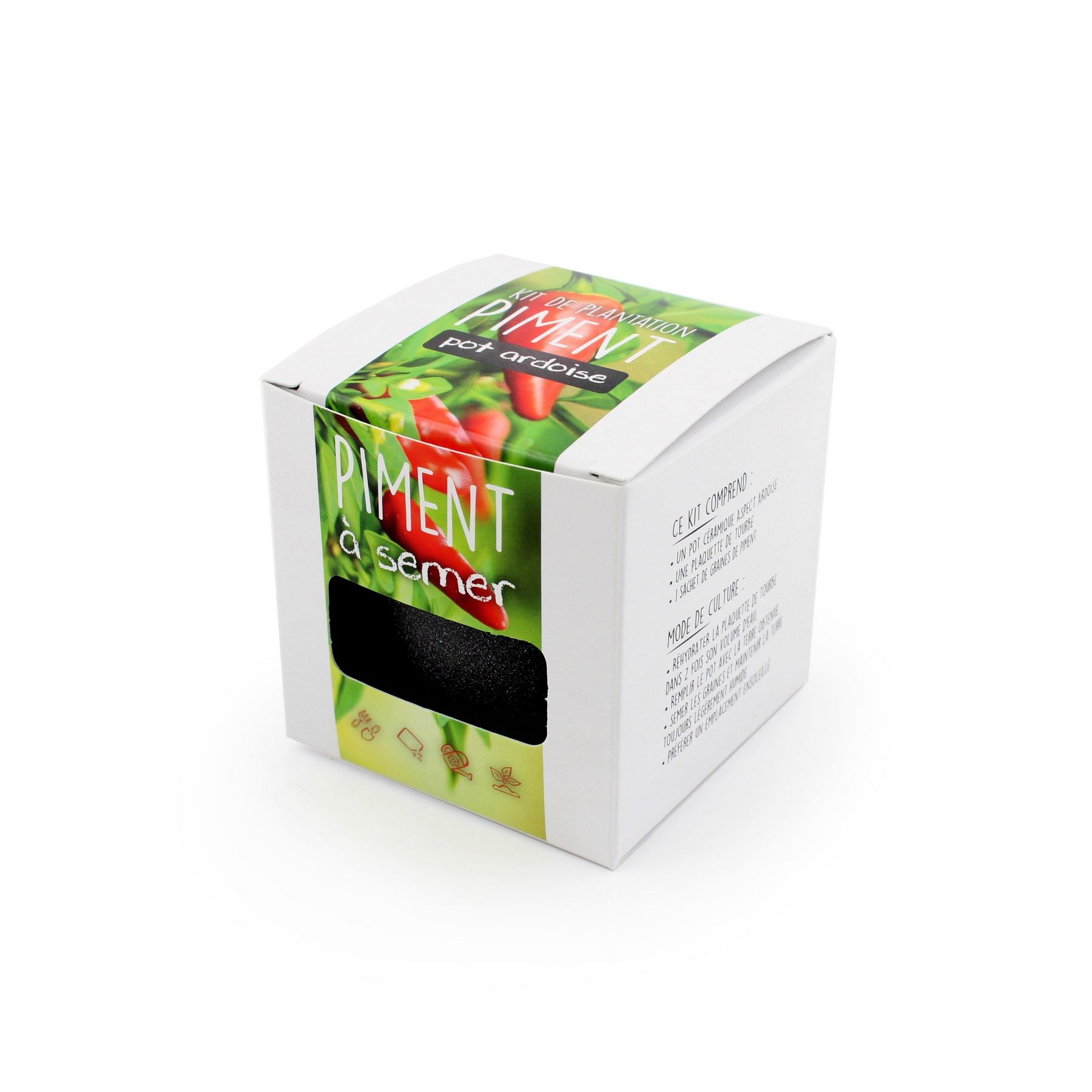 Kit pot ardoise graines piment