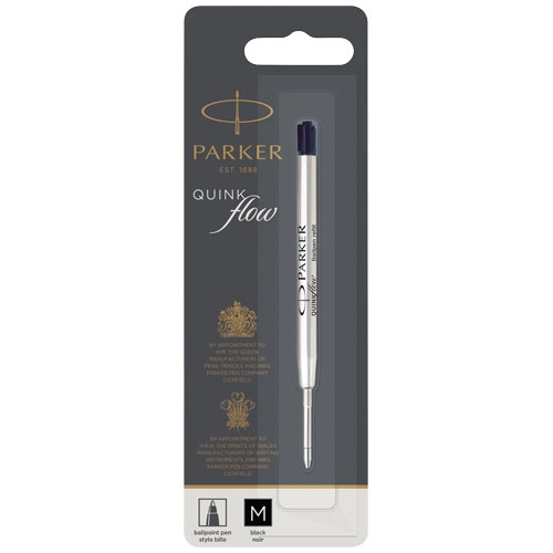 Cartouche pour stylo bille Quinkflow Parker (encre noire)