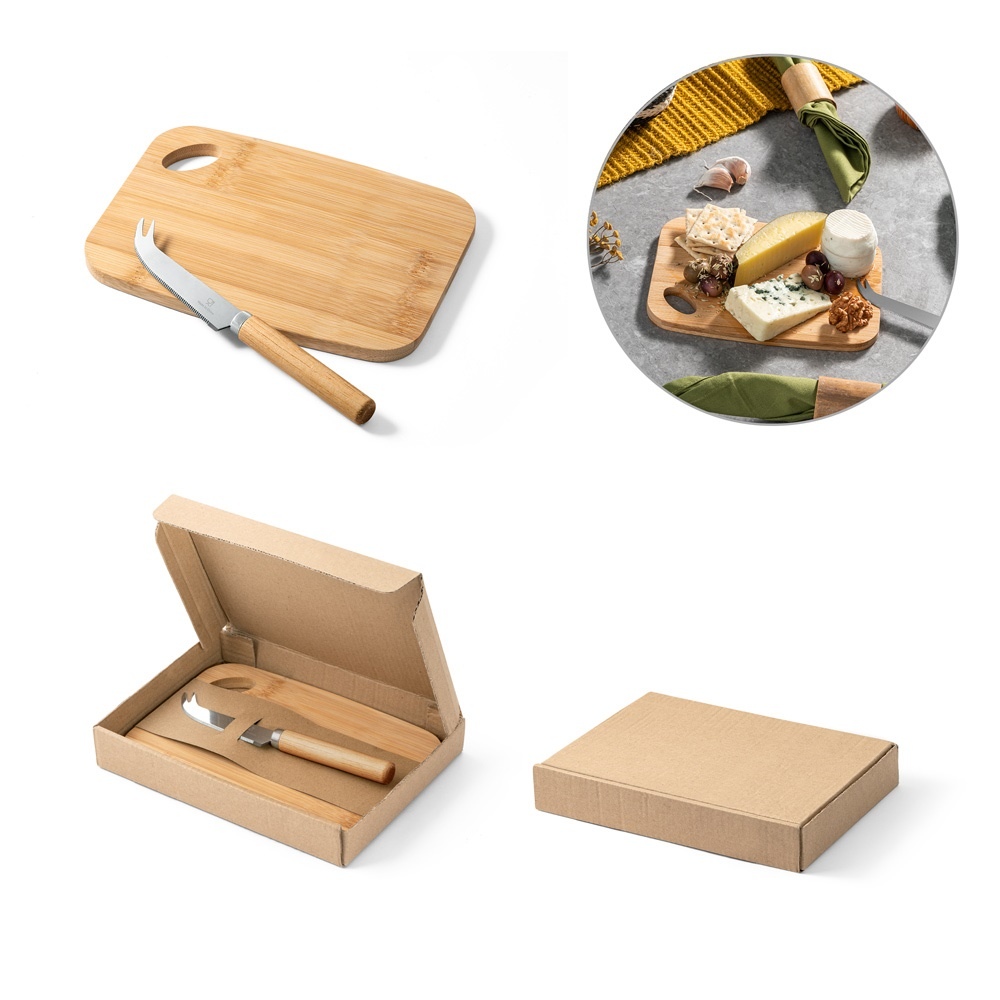 CAPPERO. Planche et couteaux à fromage