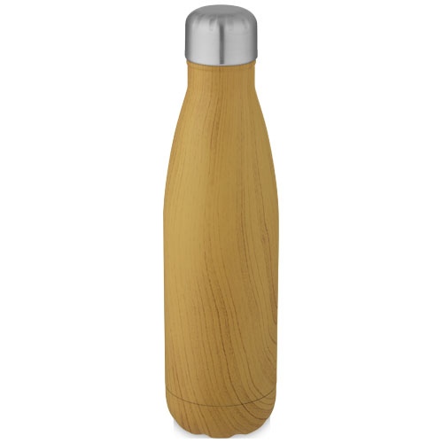 Bouteille isotherme Cove 500 ml en acier inoxydable imitation bois