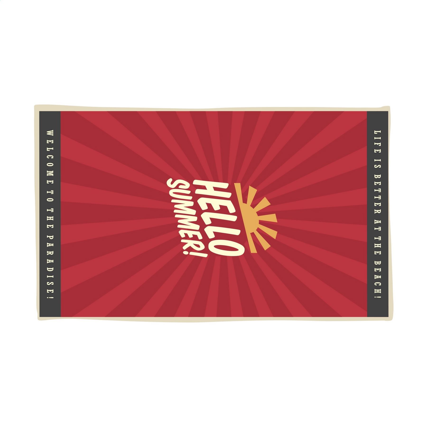Printed BeachTowel 300 g/m² 100x180 serviette de plage