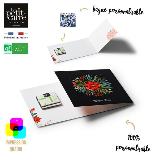 Carte 1 Carré 4g Bio avec bague personnalisable