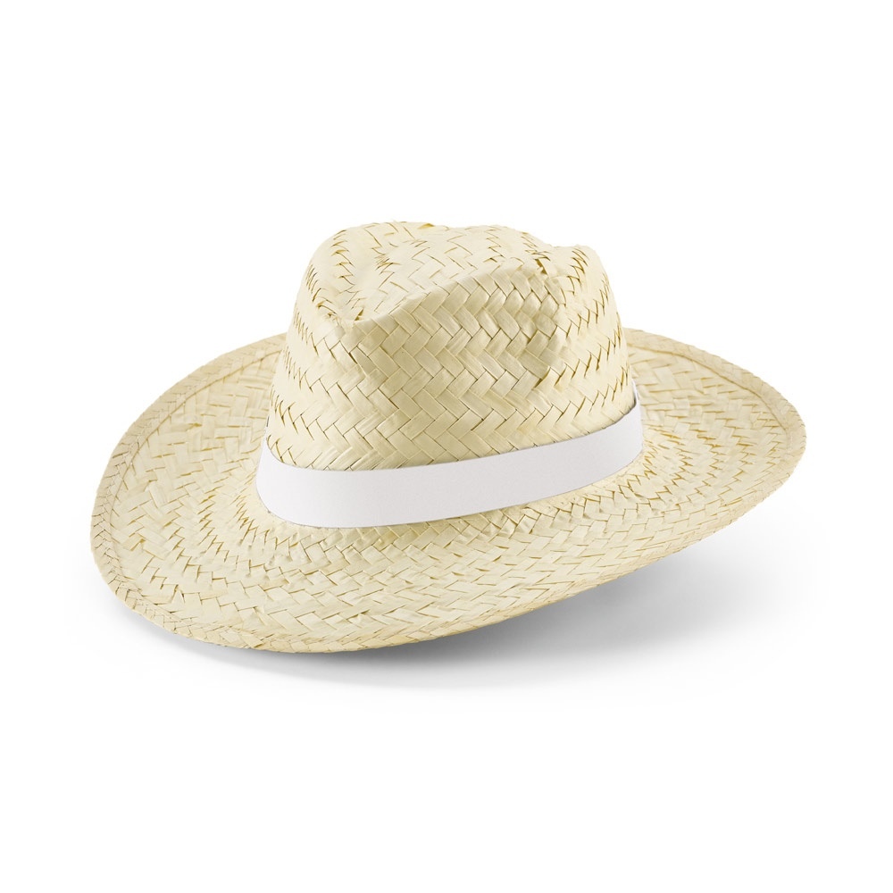 EDWARD RIB. Chapeau de paille naturel