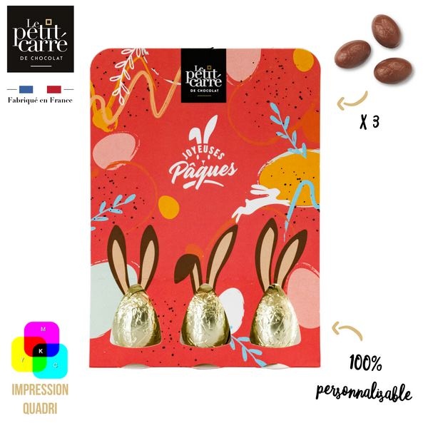 Pochette 3 Oeufs Lait Praliné