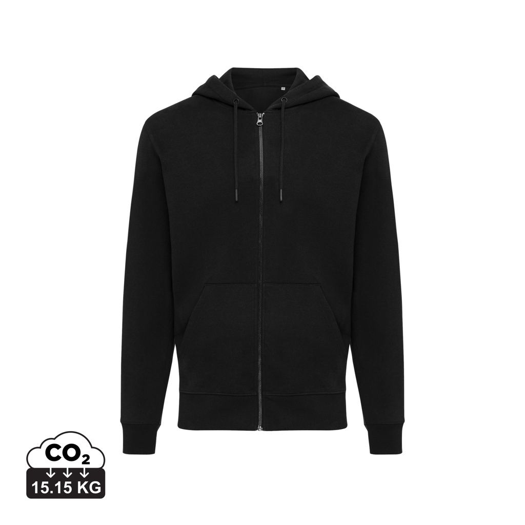 Sweat à capuche avec zip en coton recyclé Iqoniq Abisko