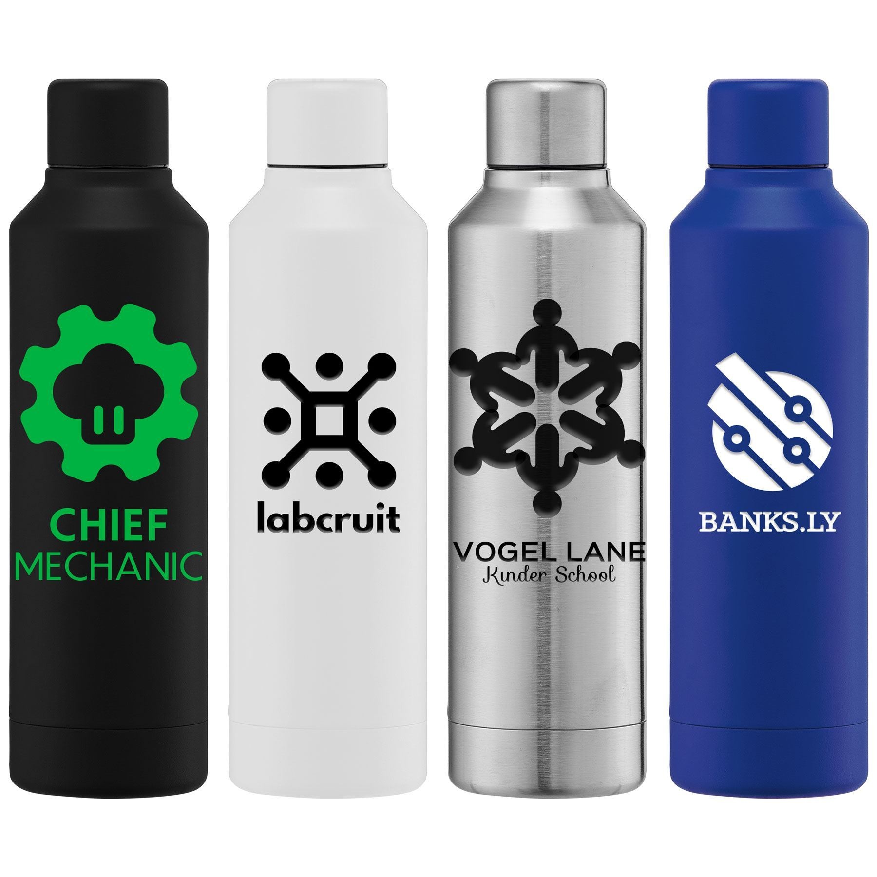 Bouteille Isotherme Double Paroi 500 Ml – Vache Et Veau Highland, Acier Inoxydable, Design UK, Cadeau Nature Et Randonnée