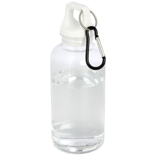 Bouteille d'eau Oregon de 400 ml en plastique recyclé avec mousqueton