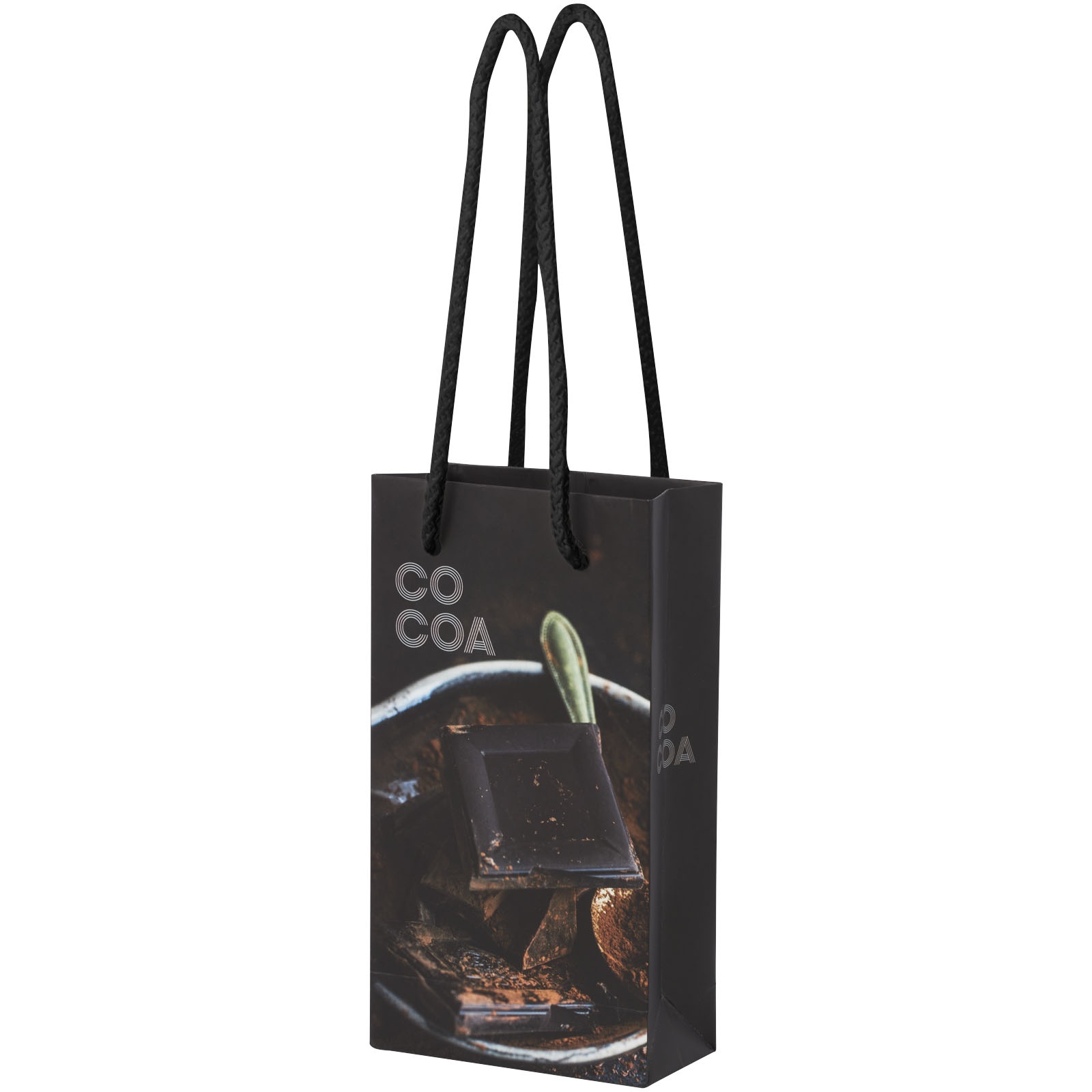 Sac en papier 170 g/m2 intégra fait à la main avec poignées en plastique, petit modèle
