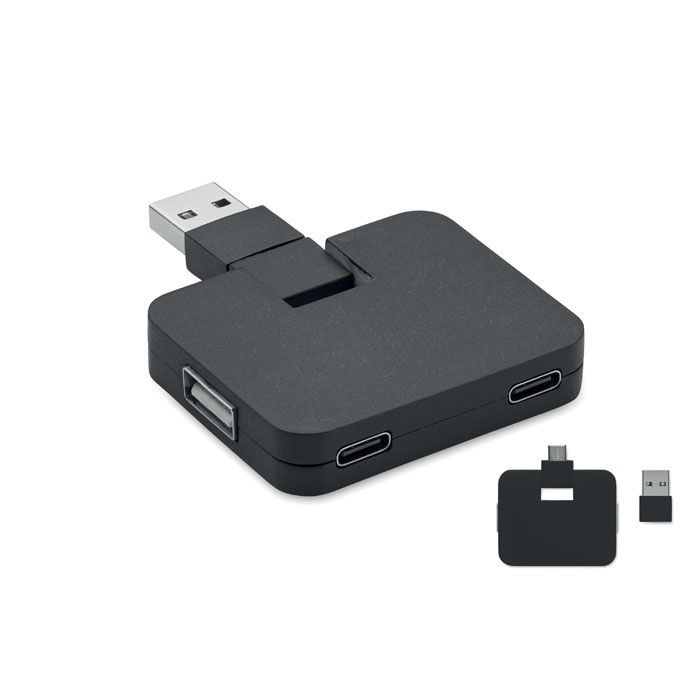 SQUARE-C - Hub USB 4 ports et câble 20cm