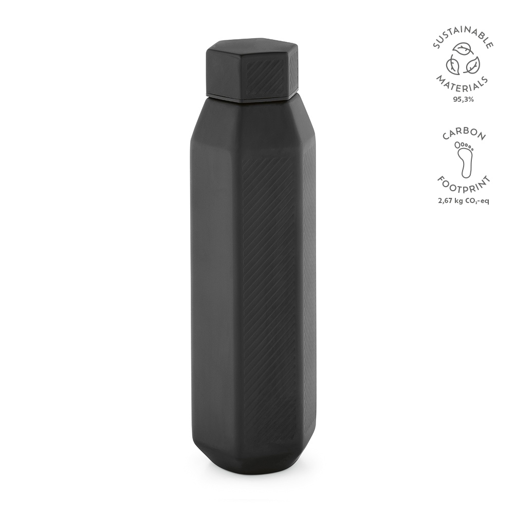 Bouteille / Gourde Hexagul en acier inoxydable recyclé 530 ml