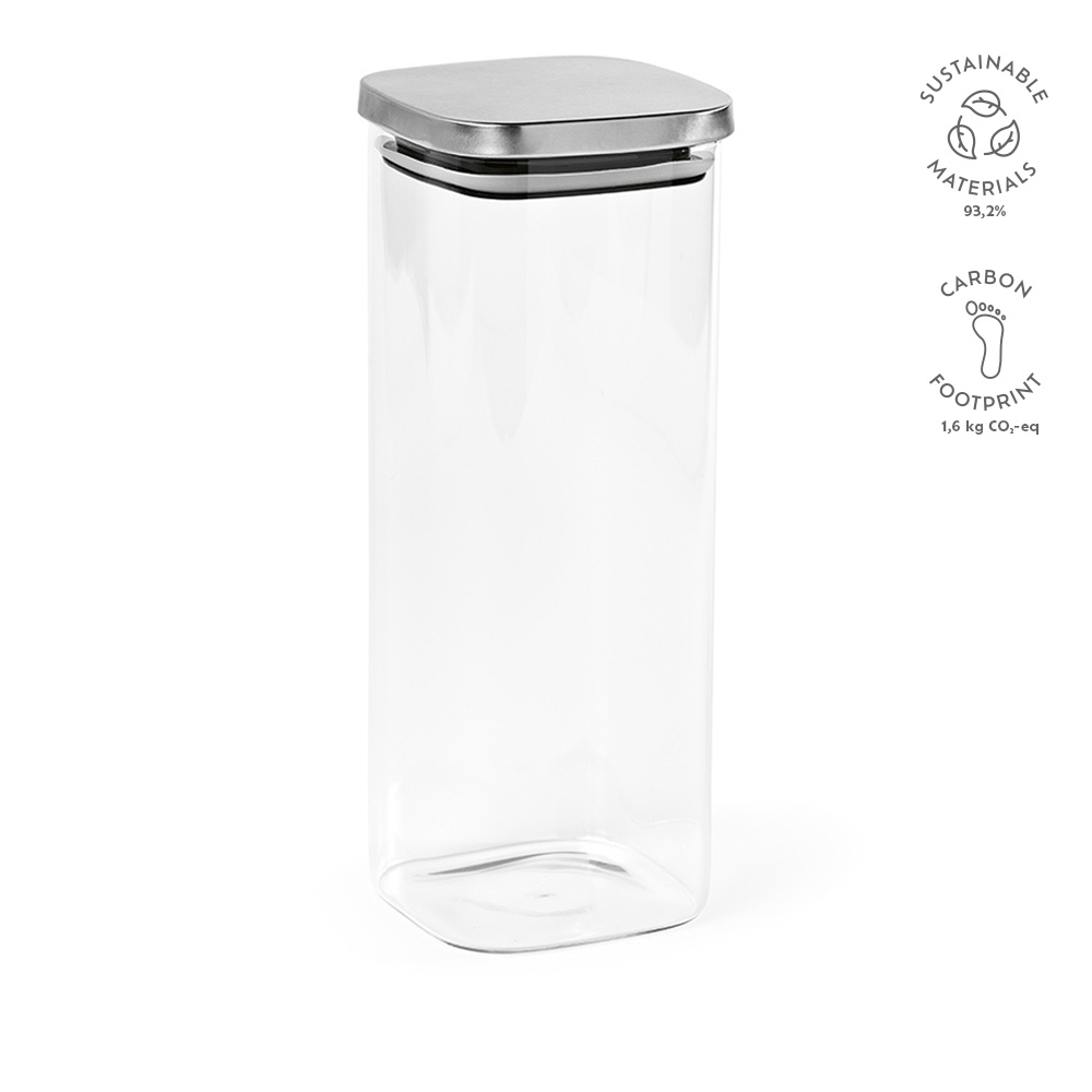 Bocal Delacroix 2100 verre borosilicaté 2130 ml, couvercle rInox