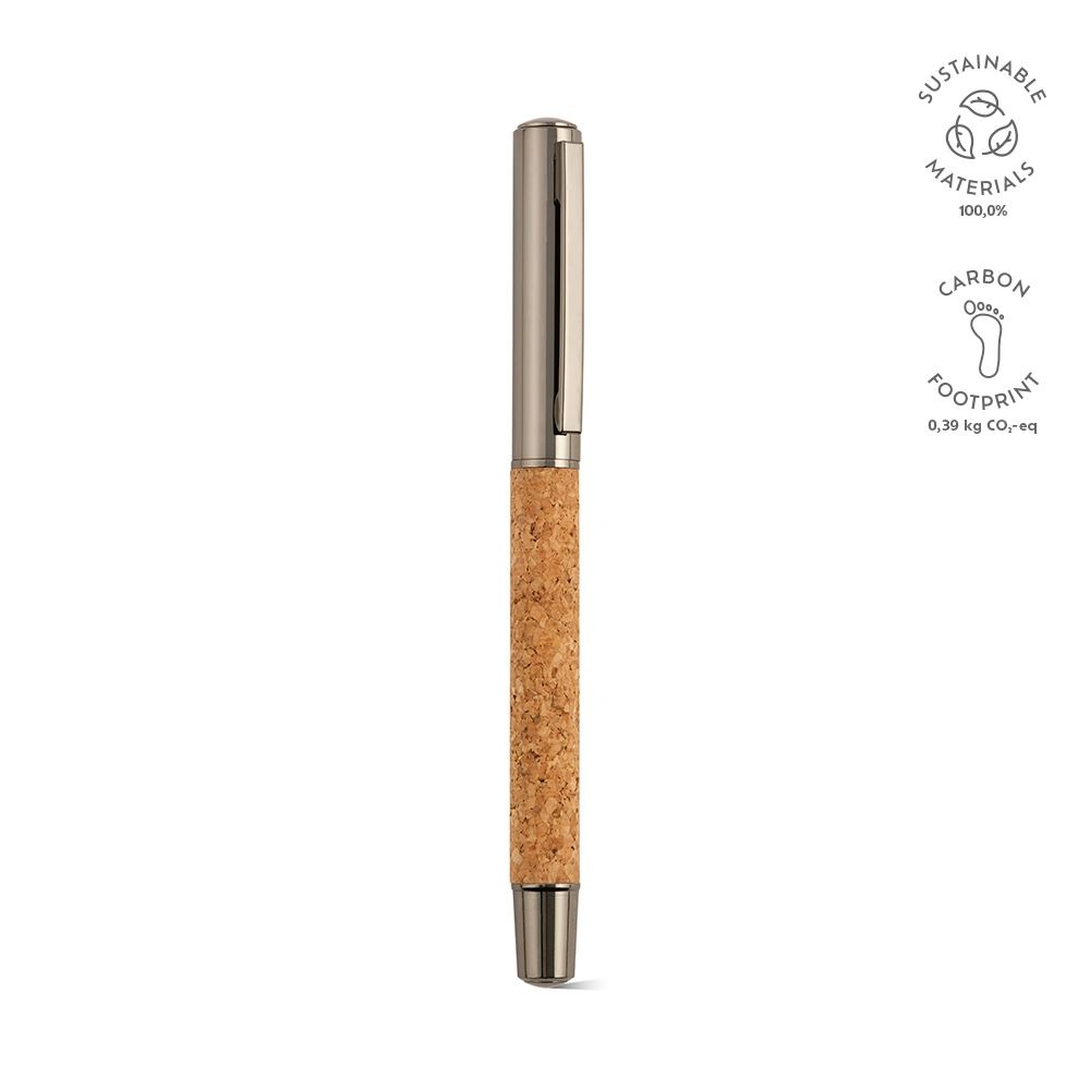 Stylo à bille Faulkner Acier inoxydable recyclé Bleu
