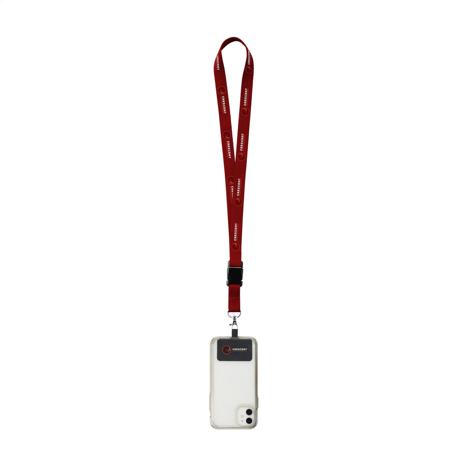 Lanyard Sublimation Buckle RPET 2 cm avec Patch