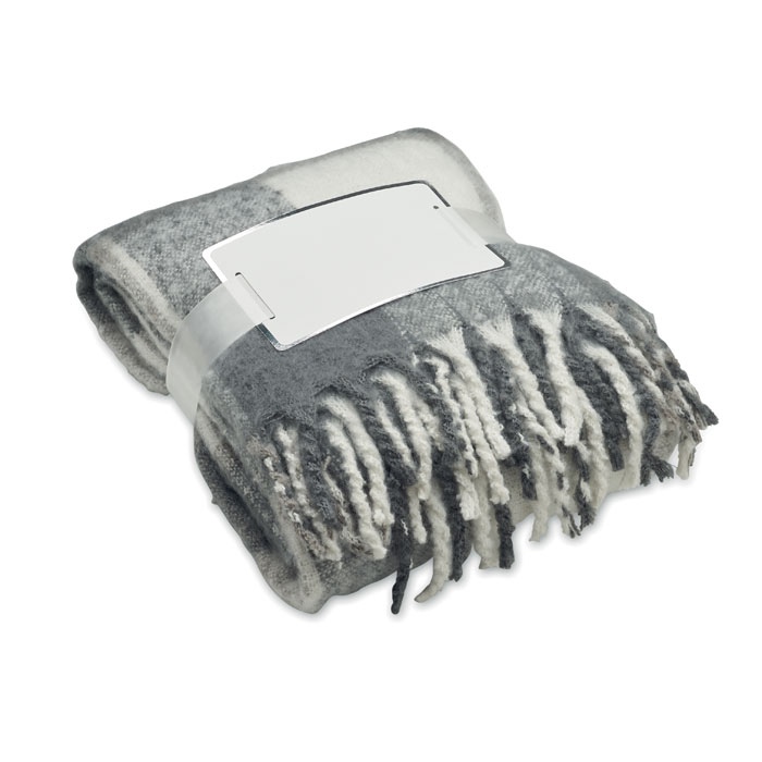 QUET - Couverture en mohair à carreaux