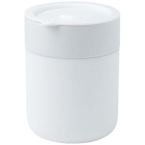 Gobelet en céramique Java de 330 ml avec revêtement en silicone et couvercle en plastique