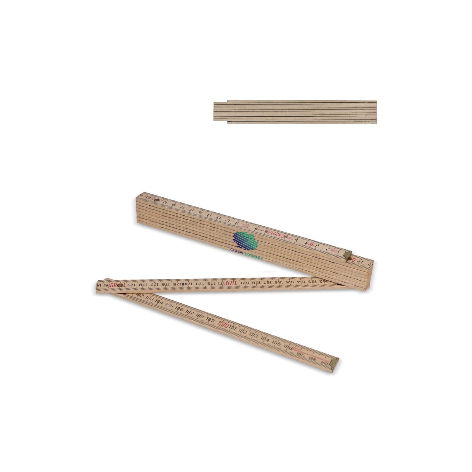 Règle pliante en bois 2m premium, naturel