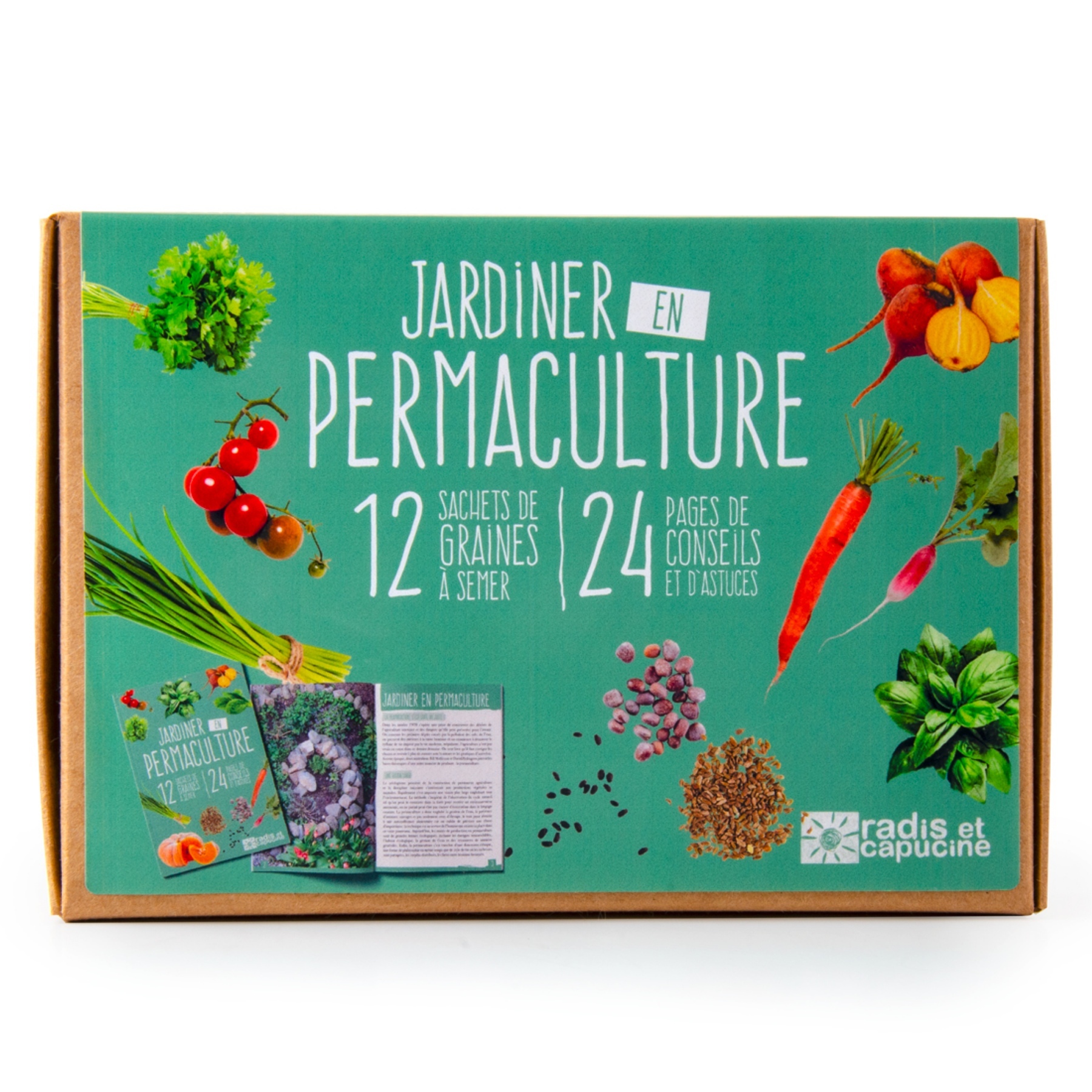 Coffret 12 sachets de graines Je jardine en permaculture