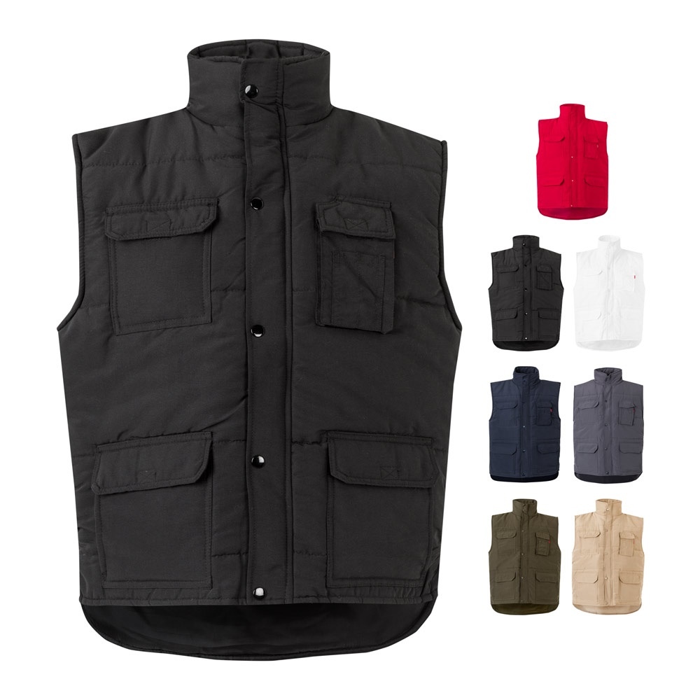 VL MEFITIS. Gilet rembourré multipoches (220g/m²), en polyester (100%)