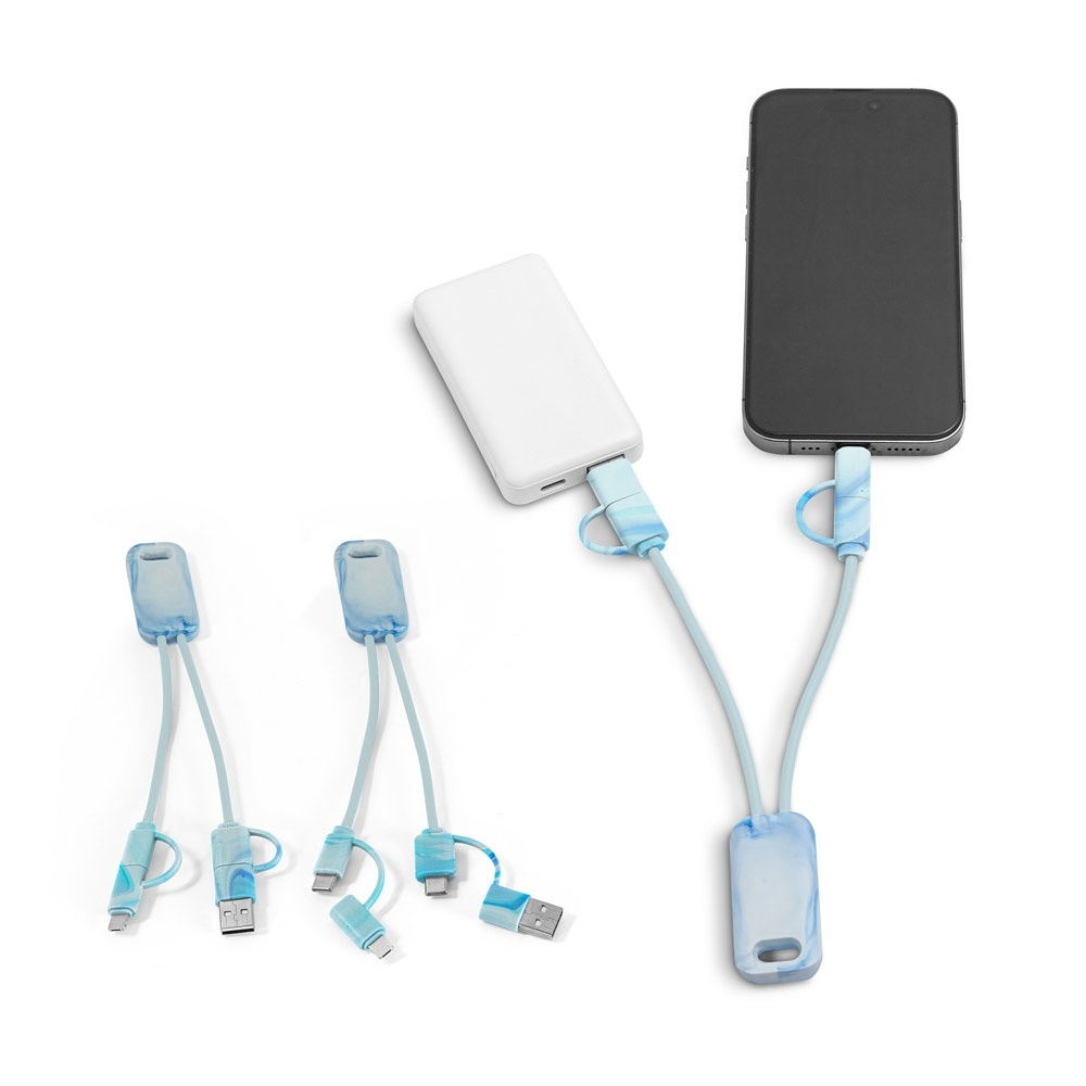 BERNERS. Câble USB 6-en-1 ultra-rapide en 100% rPET