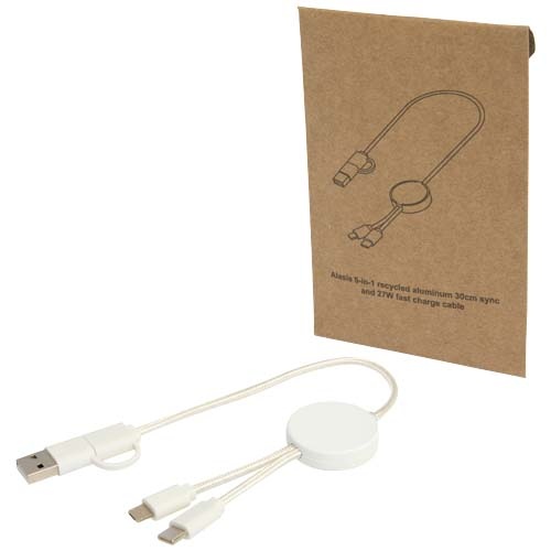 Câble 5 en 1 Citala en plastique recyclé de 30 cm pour la synchronisation des données et la charge rapide de 27 W