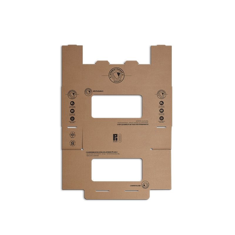 BOITE CARTON AVEC FENETRE LIVREE A PLAT POUR 3 OU 6 PICUP30