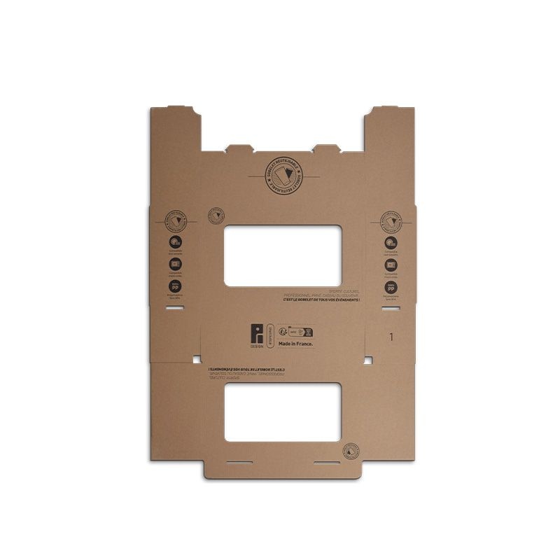 BOITE CARTON AVEC FENETRE LIVREE A PLAT POUR 3 OU 6 PICUP60