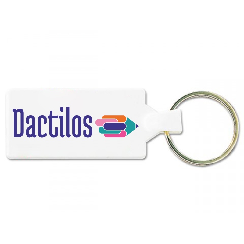 PORTE CLES RECTANGLE 55x28 mm (anneau 25 mm)