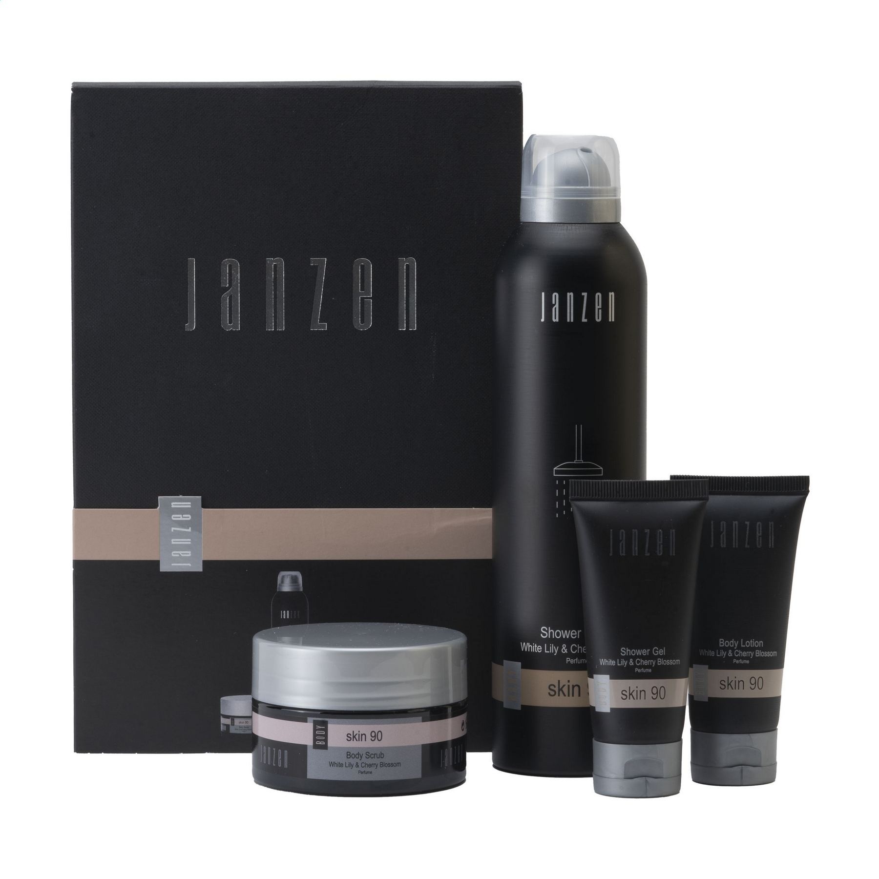 Set avec 4 produits pour le corps au parfum Skin 90