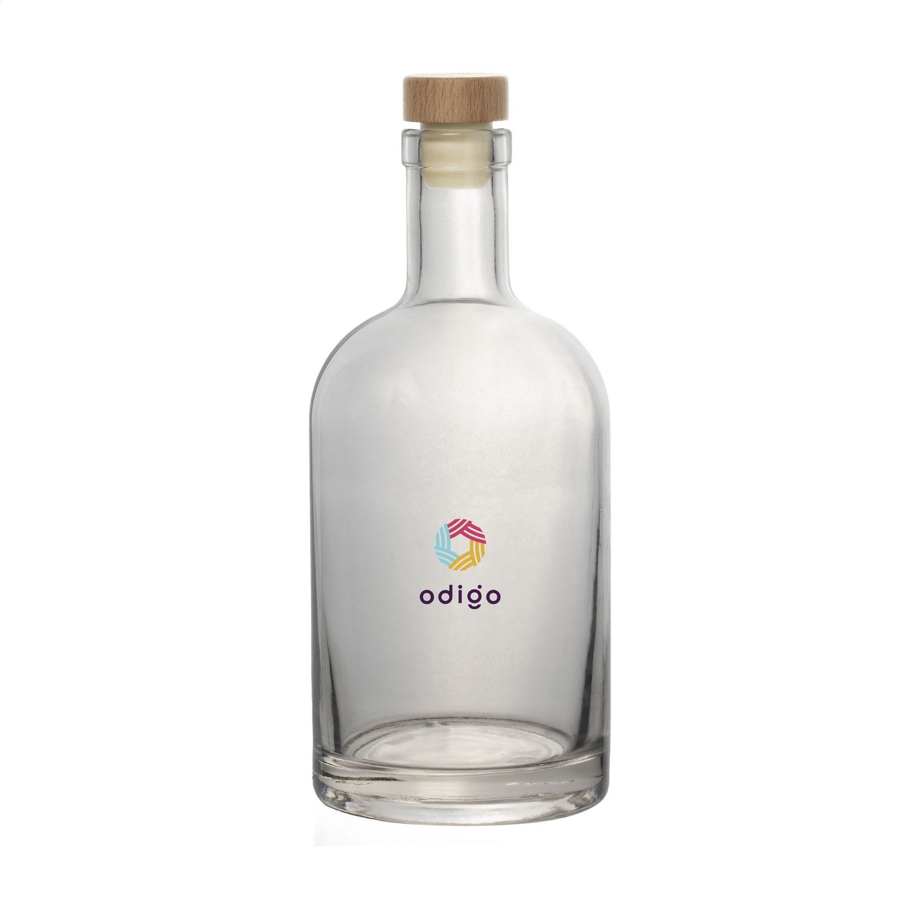 Bouteille d'eau en verre avec bouchon en bois 700 ml