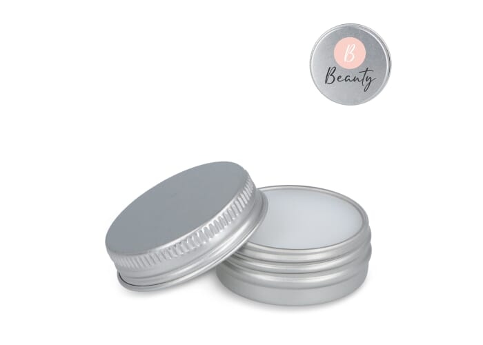 Baume à lèvre rond en boite  en aluminium recyclé