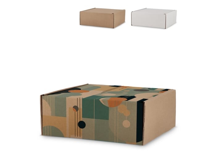 Boîte cadeau personnalisée pour 4 mugs 24,3x24,3x9,9 cm