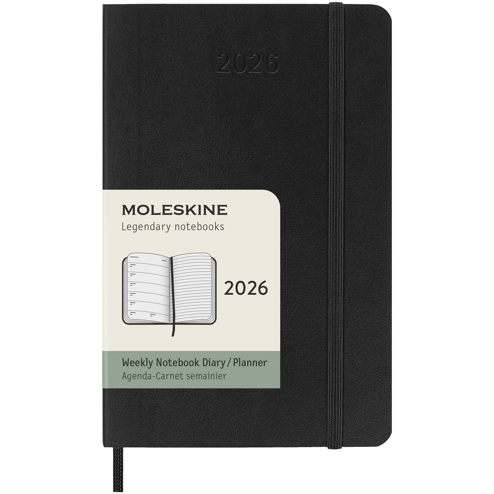 Agenda de poche hebdomadaire 12 mois Moleskine à couverture souple