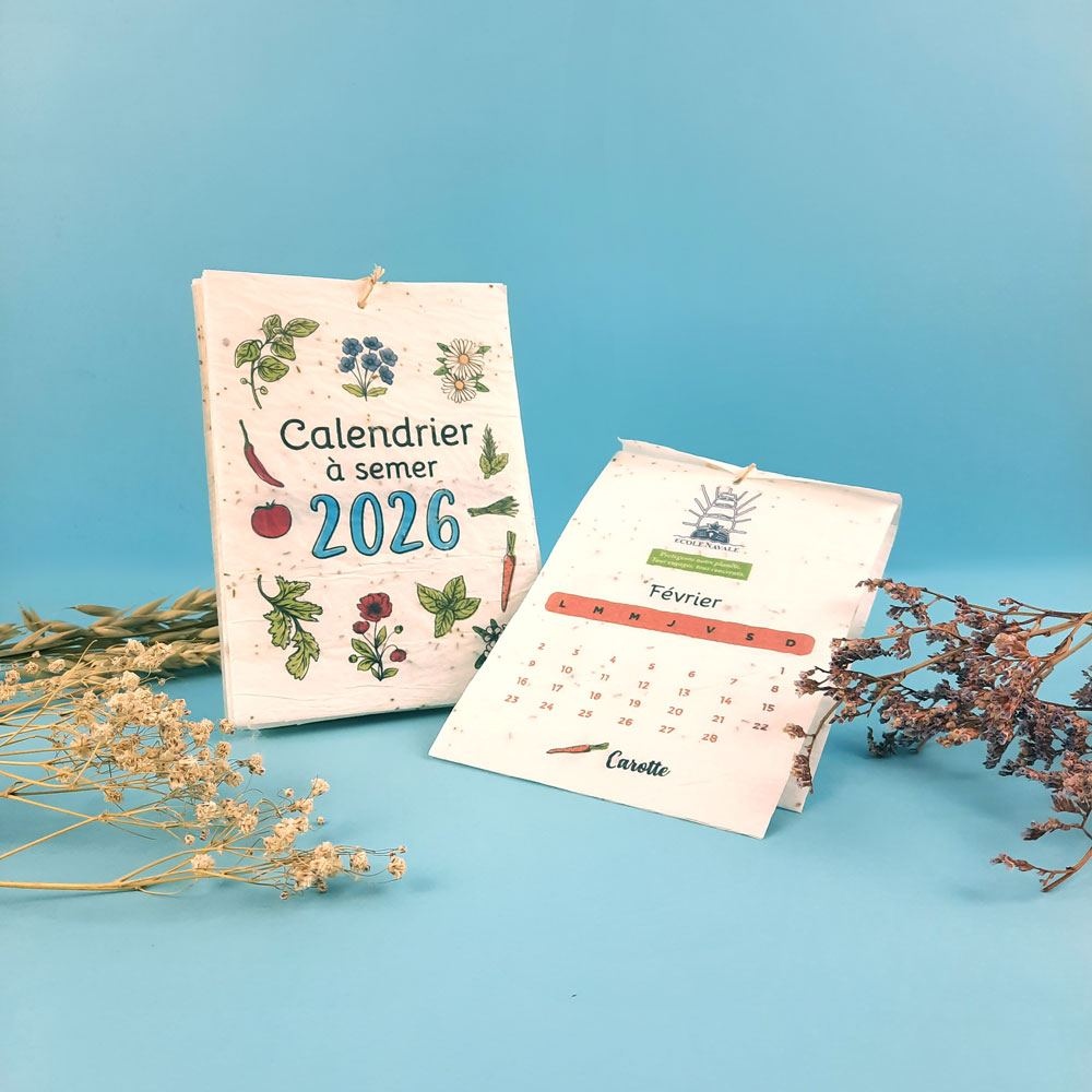 Calendrier papier graines 13 pages
