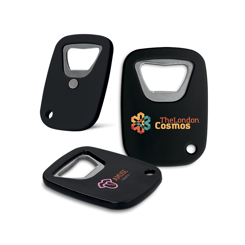 DÉCAPSULEUR EN MATIÈRE RECYCLÉE rPS AVEC UN AIMANT NÉODYME AU DOS