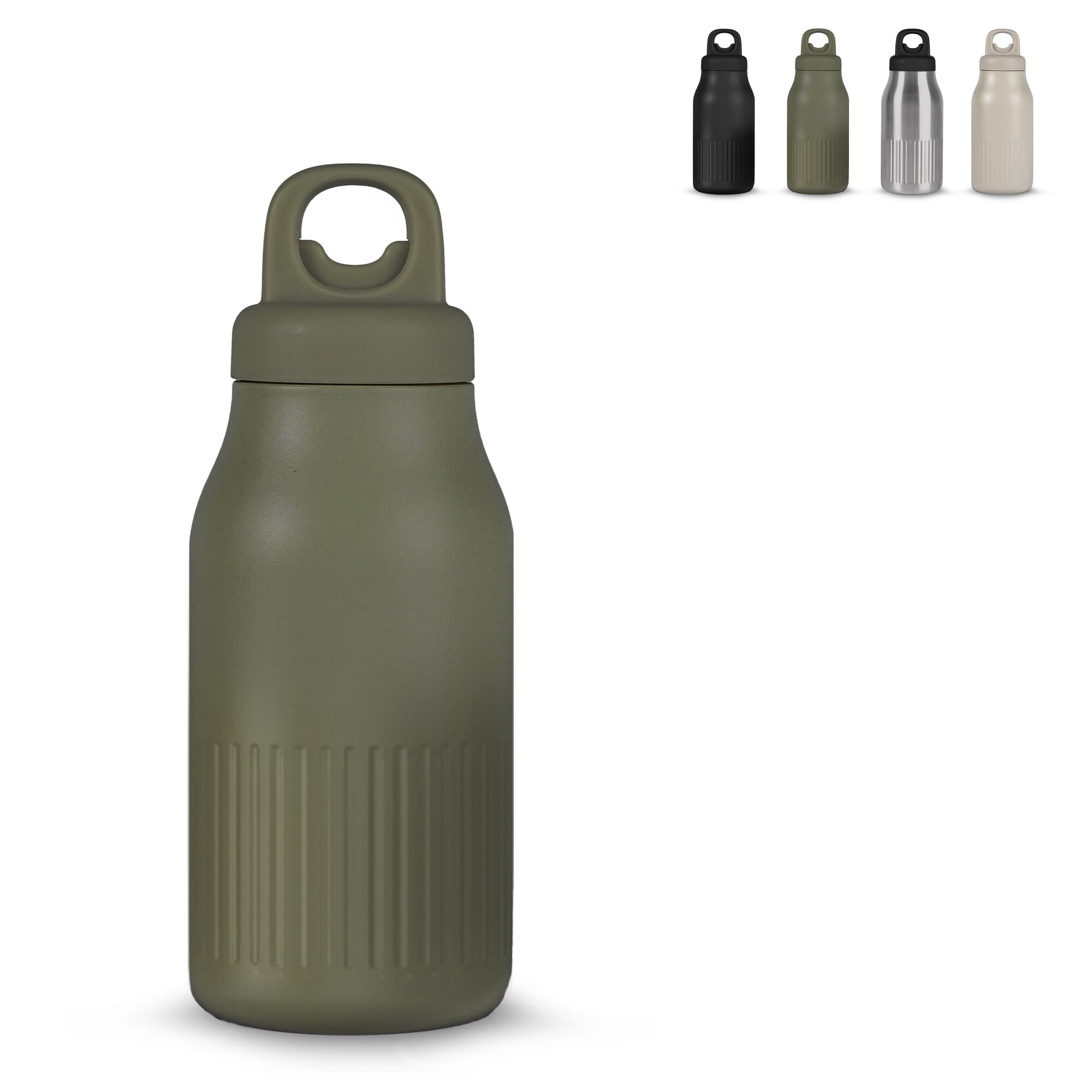 Sagaform Bouteille Truls en acier  avec bouchon à clic pratique (recyclé) 500 ml
