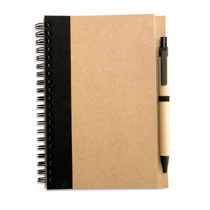 Bloc-notes publicitaire recycl et stylo