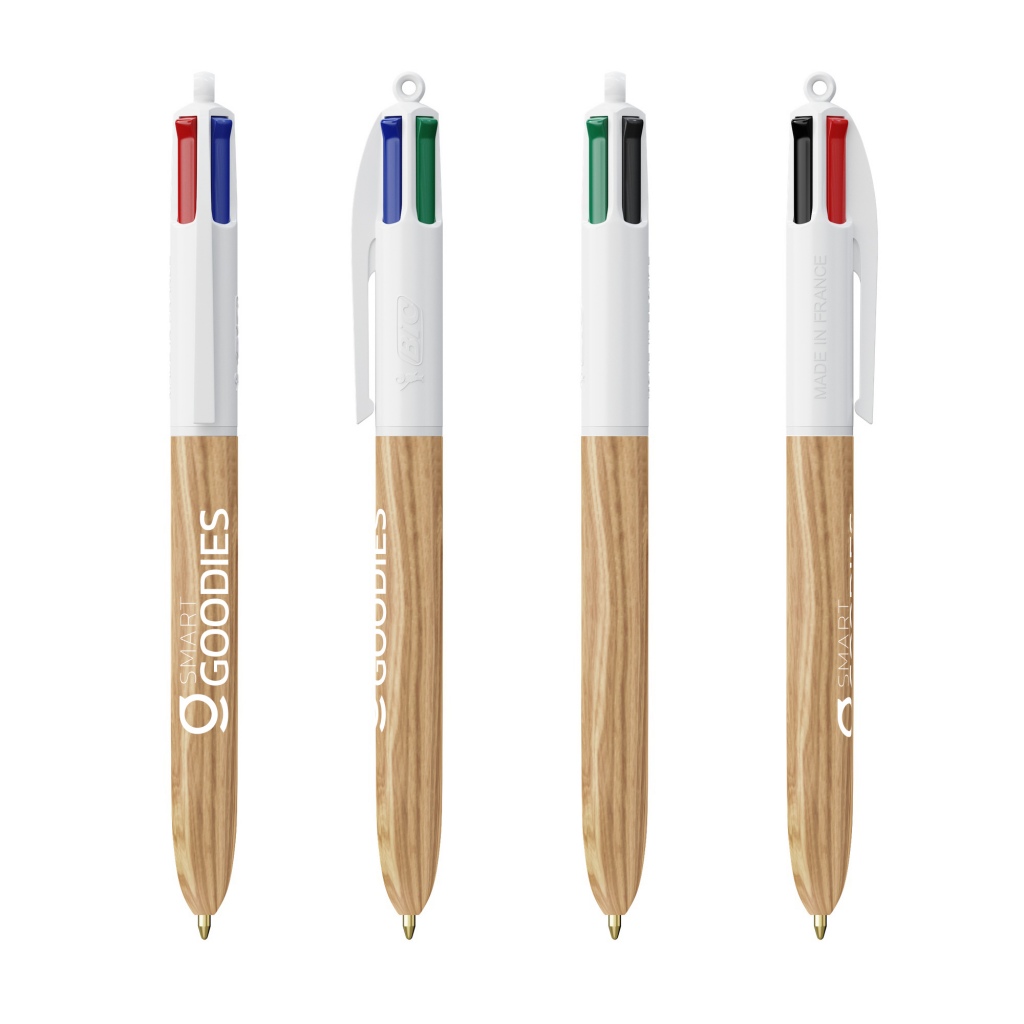 Stylo BIC® 4 Couleurs Wood Style