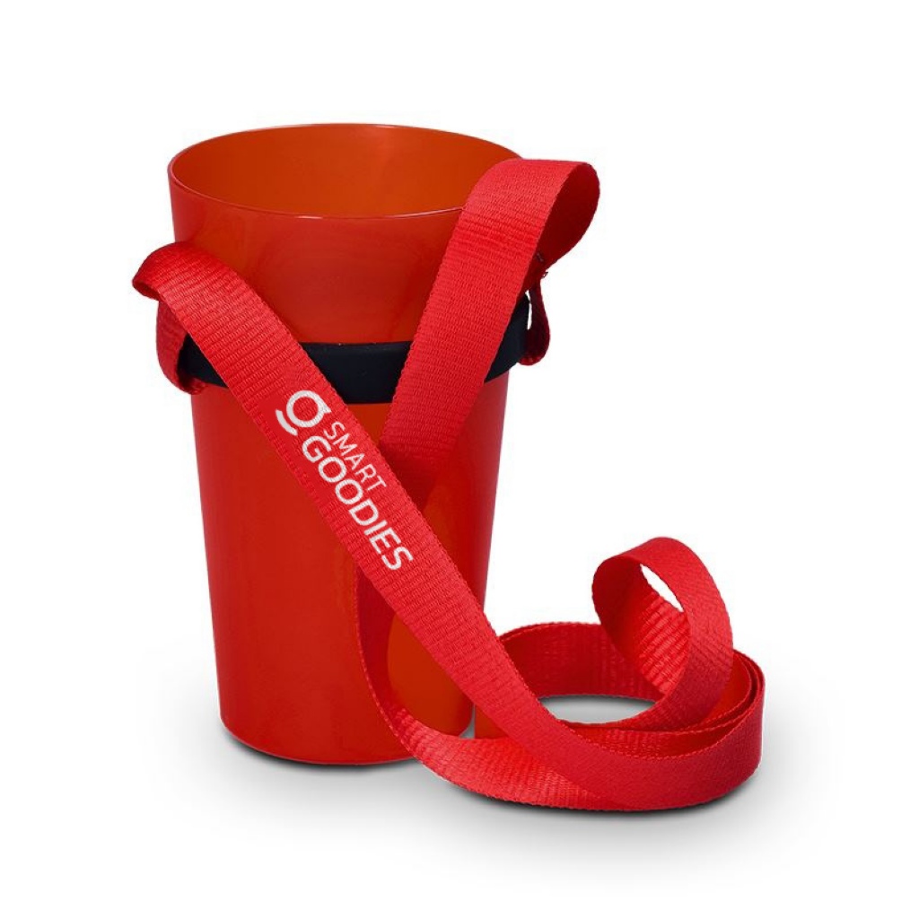 Porte gobelet publicitaire avec lanyard