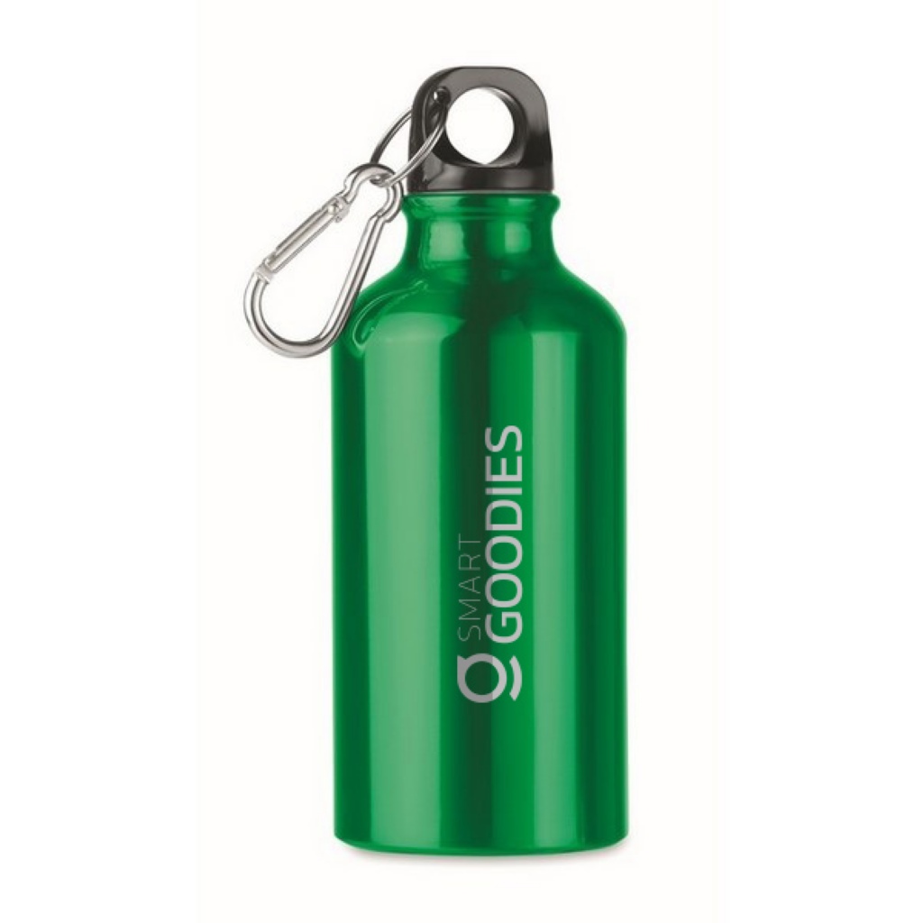 Bouteille personnalisable en aluminium avec mousqueton - 400 ml